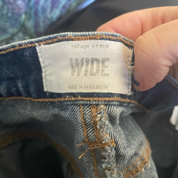 Revenge denim wide jeans color block size 5 grunge y2k 90s street wear - Picture 10 of 15